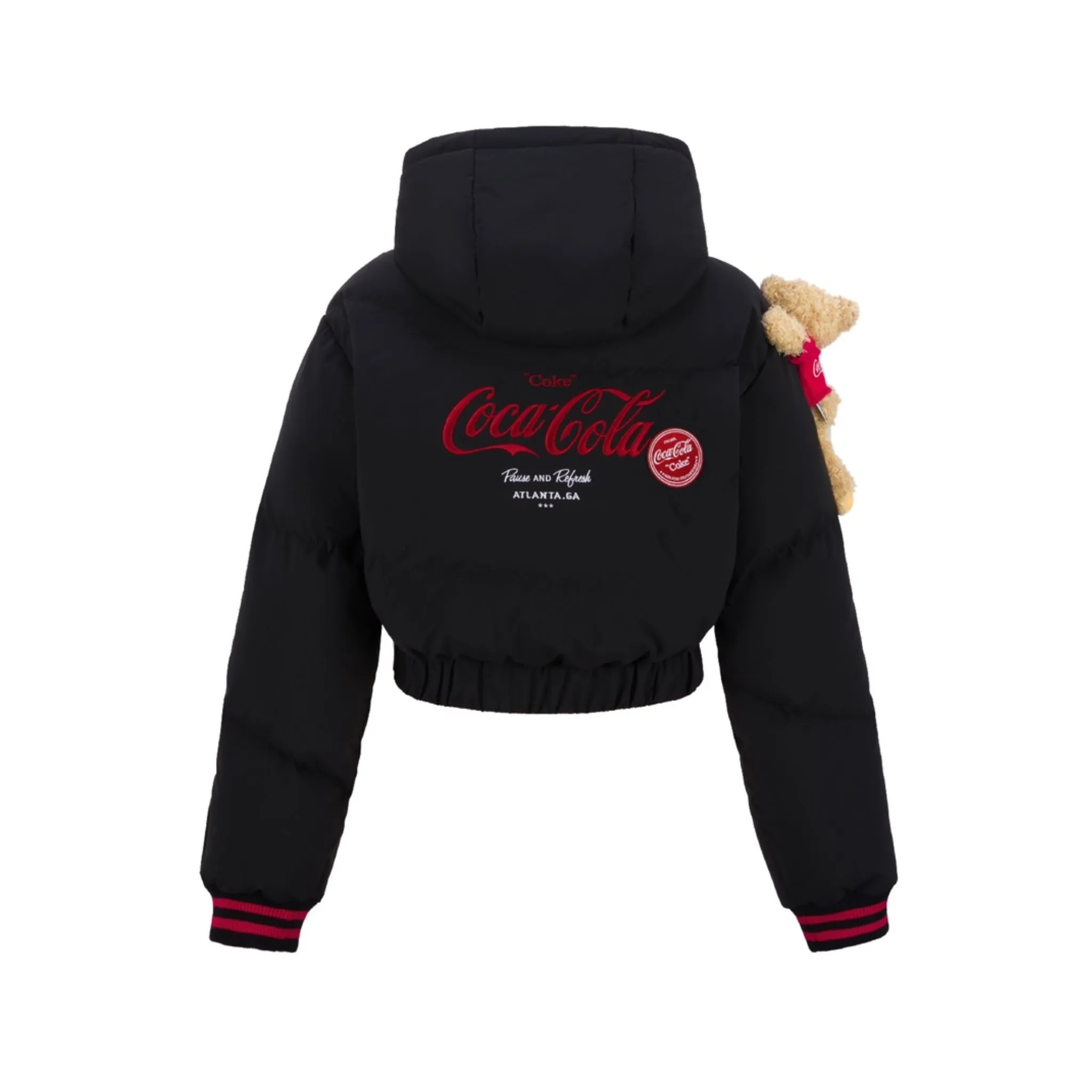 13DE MARZO Coca-Cola Bear Hooded Down Jacket