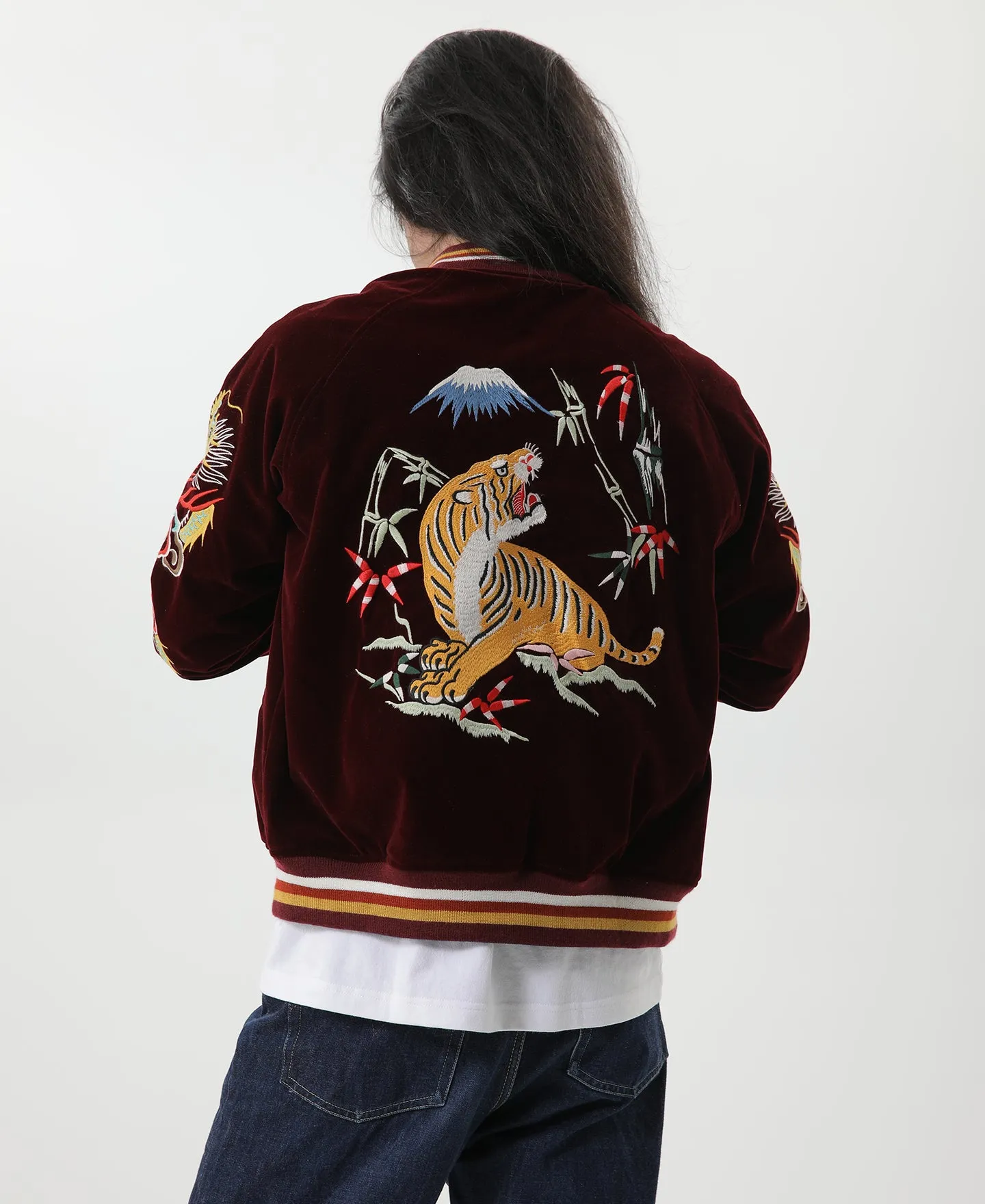 1950s Reversible Acetate Souvenir Jacket - Dragon Tiger Falcon