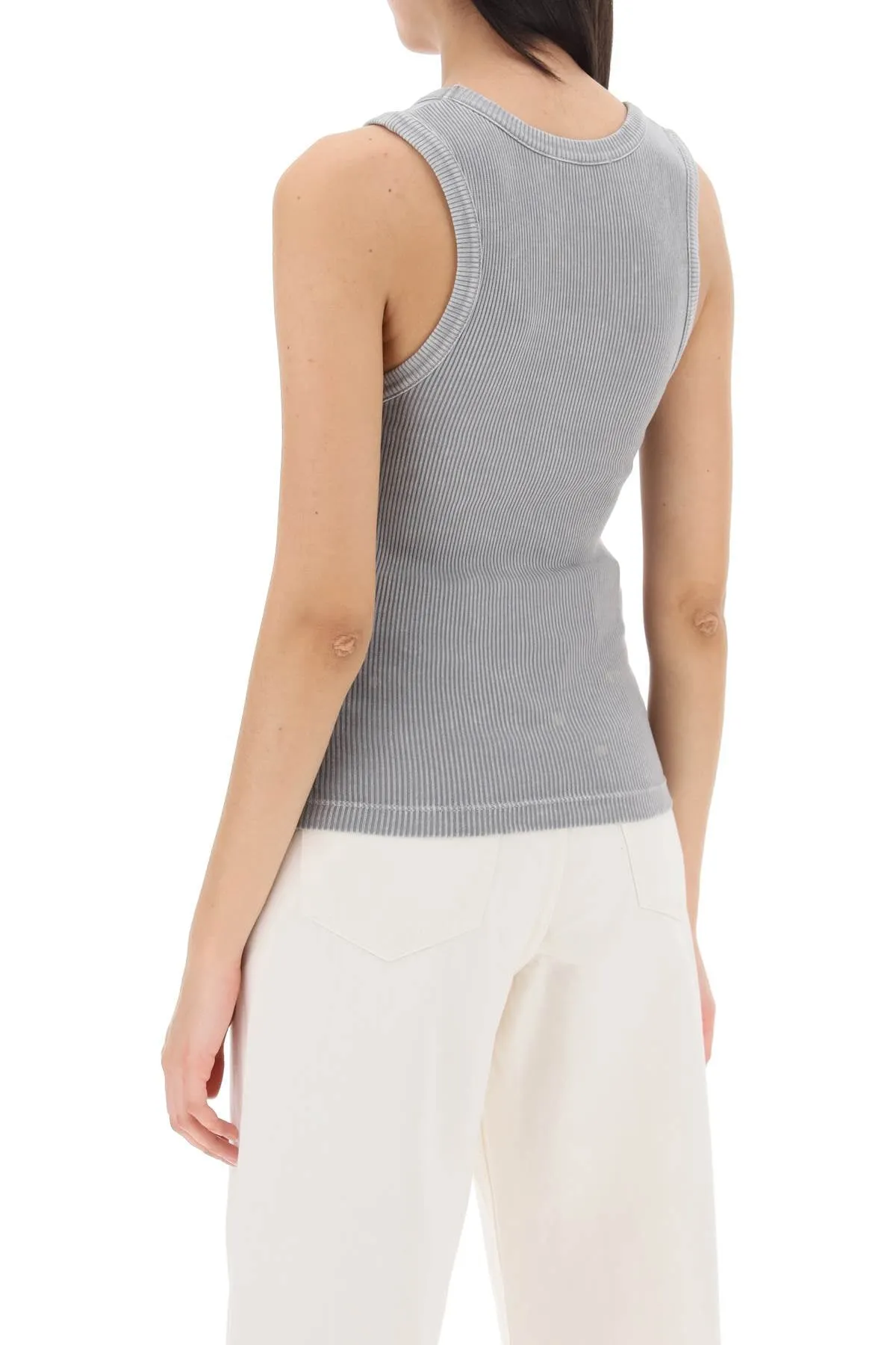 Agolde ribbed poppy sleeveless