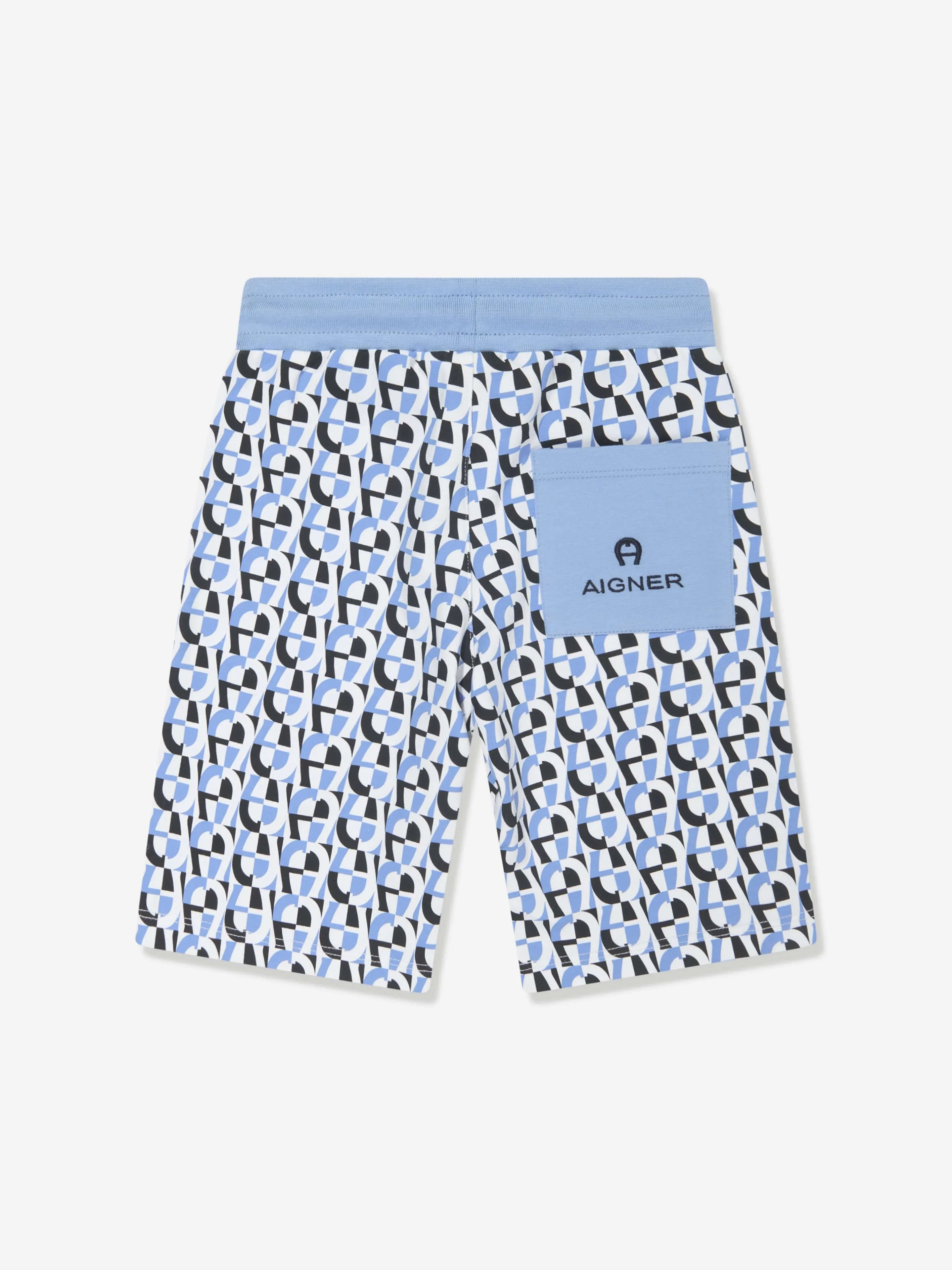 Aigner Boys Logo Bermuda Shorts in Blue