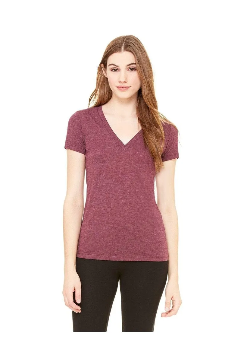 Bella Canvas 8435: Ladies' Triblend Short-Sleeve Deep V-Neck T-Shirt