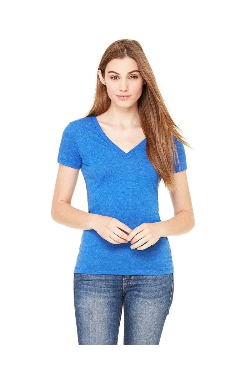 Bella Canvas 8435: Ladies' Triblend Short-Sleeve Deep V-Neck T-Shirt