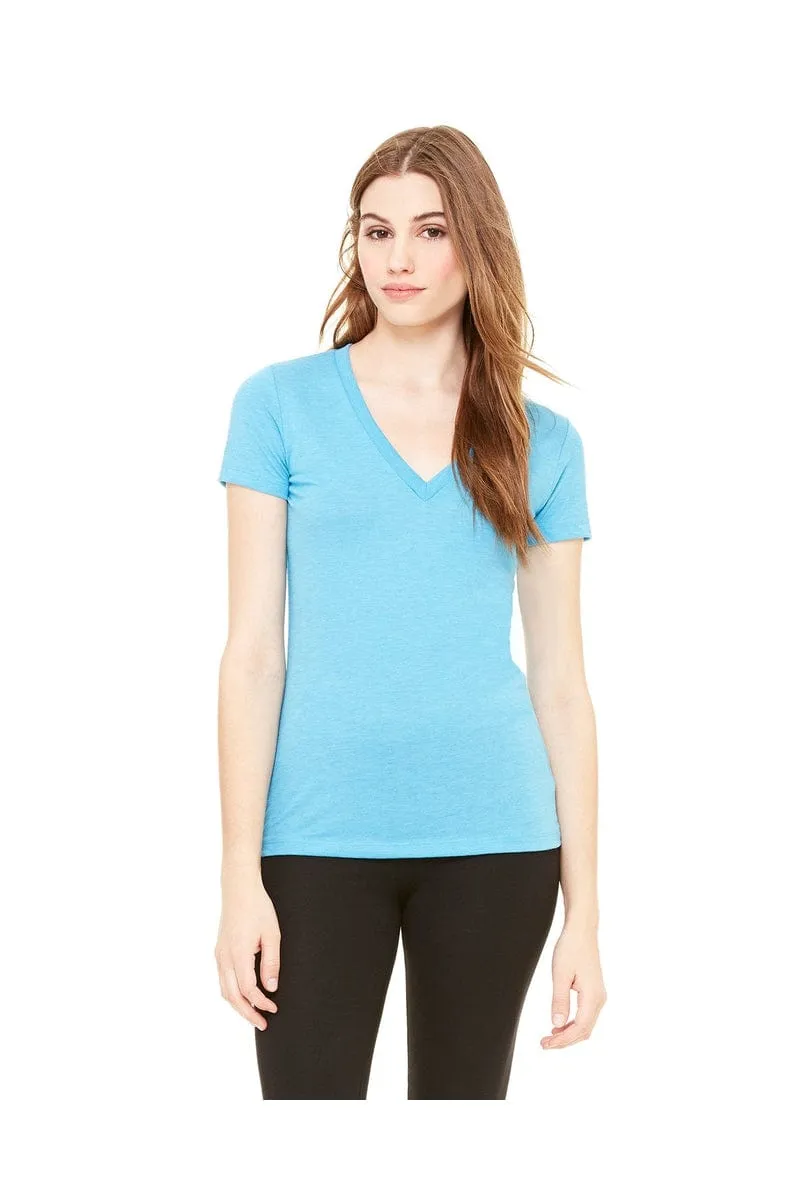 Bella Canvas 8435: Ladies' Triblend Short-Sleeve Deep V-Neck T-Shirt