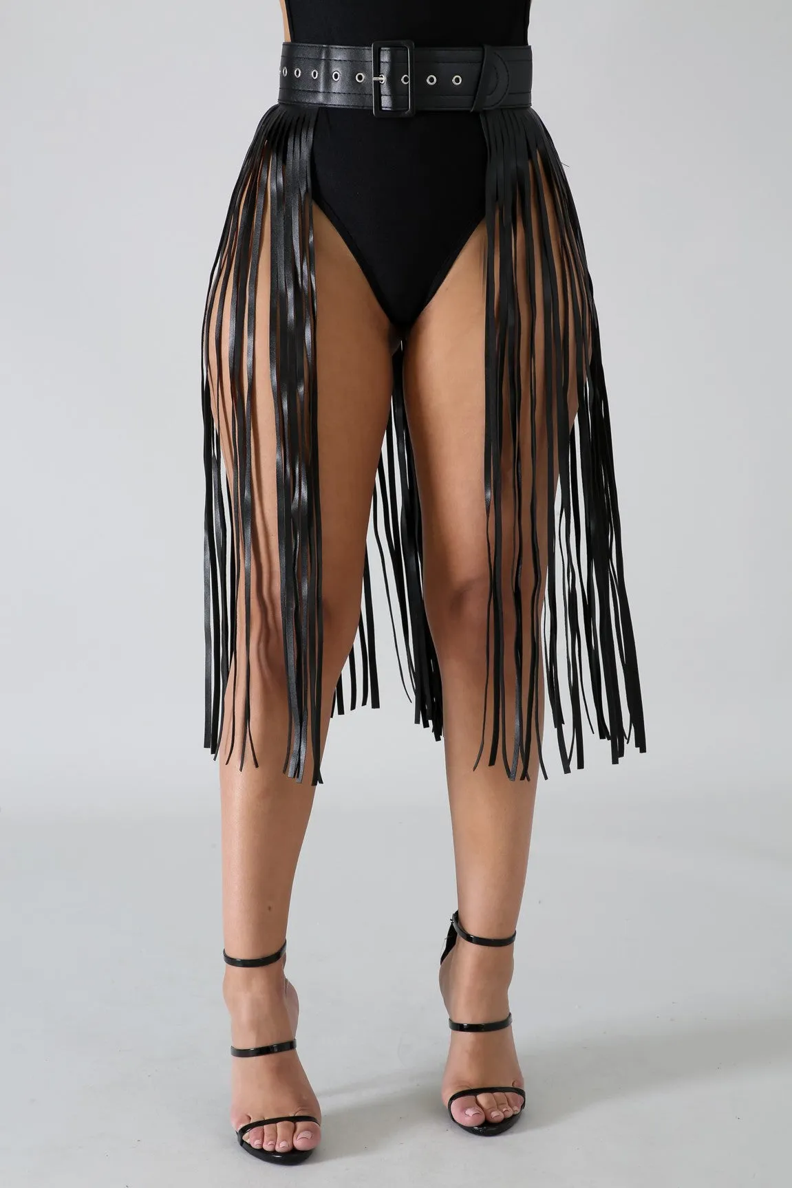 Belt Fringe Skirt