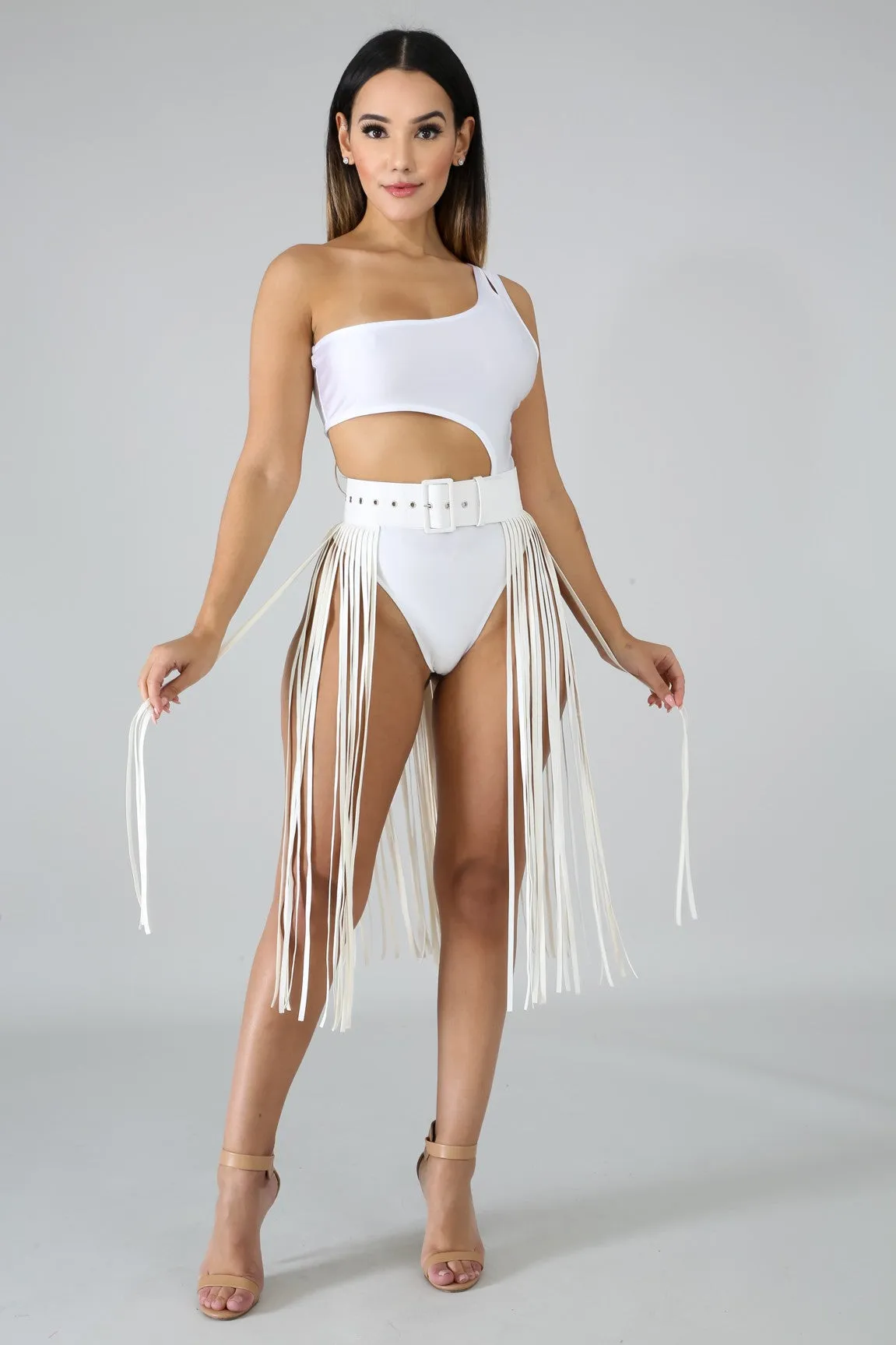 Belt Fringe Skirt