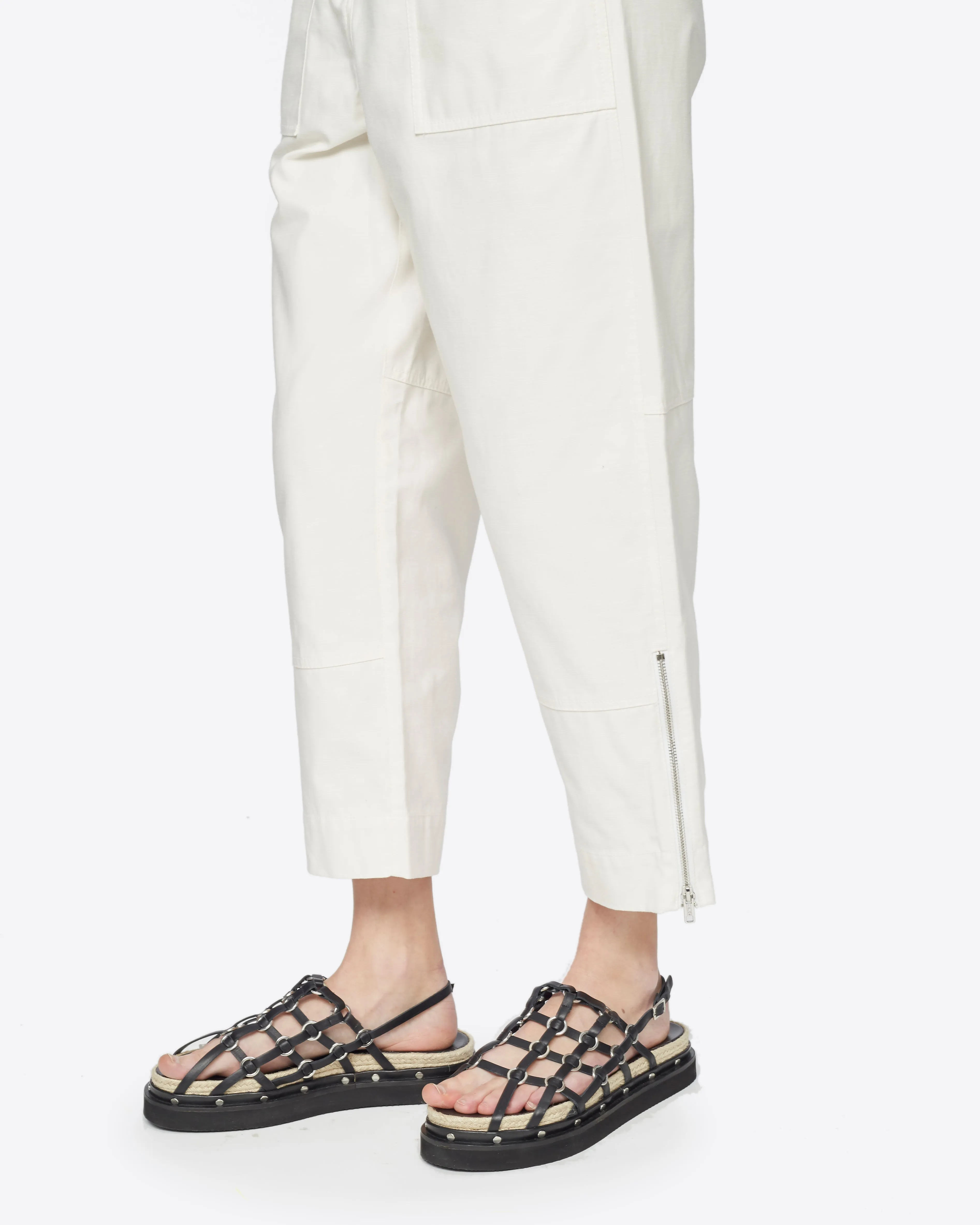 Belted Cargo Pant with Zipper