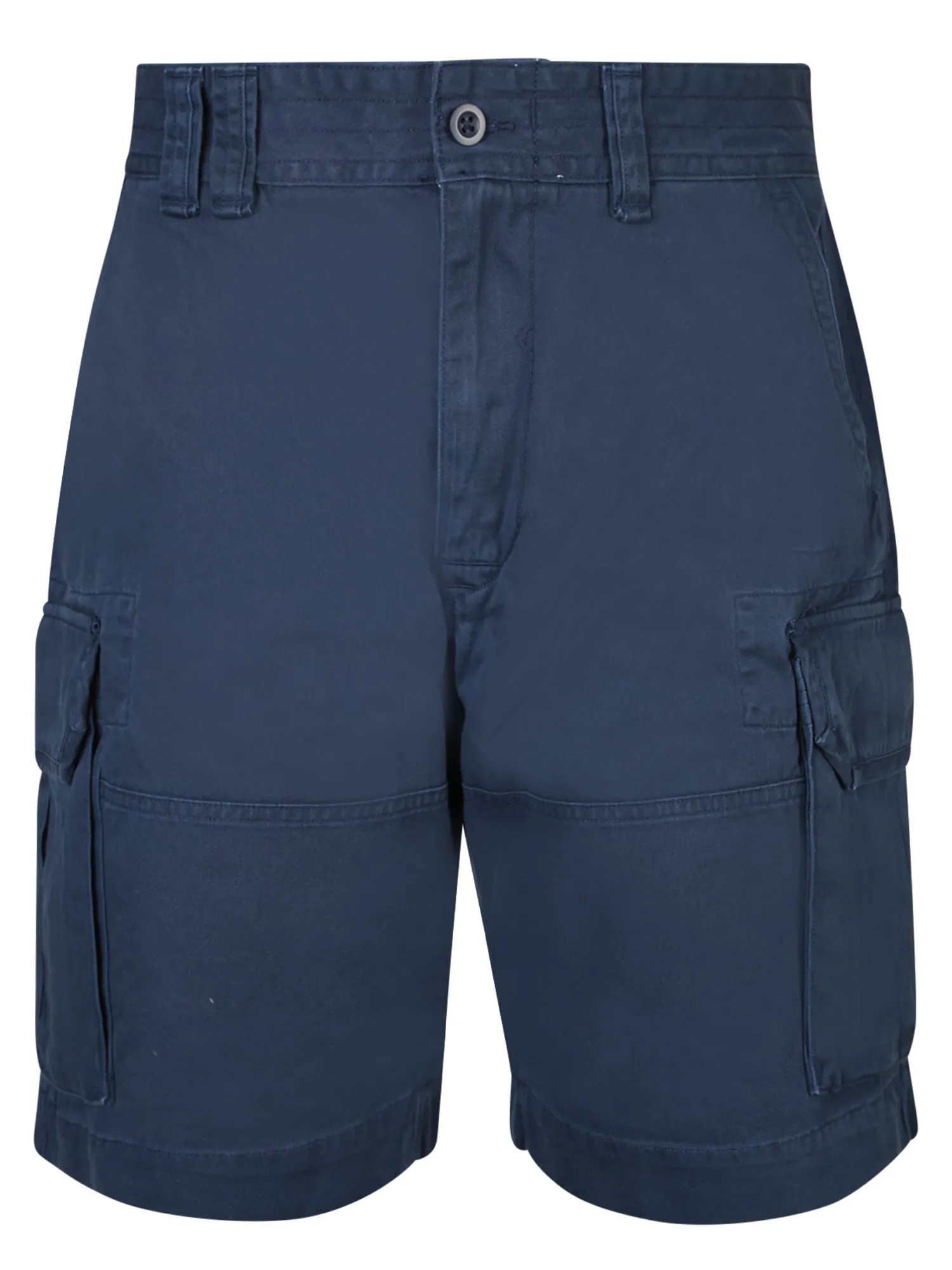 Blue Cotton Cargo Bermuda