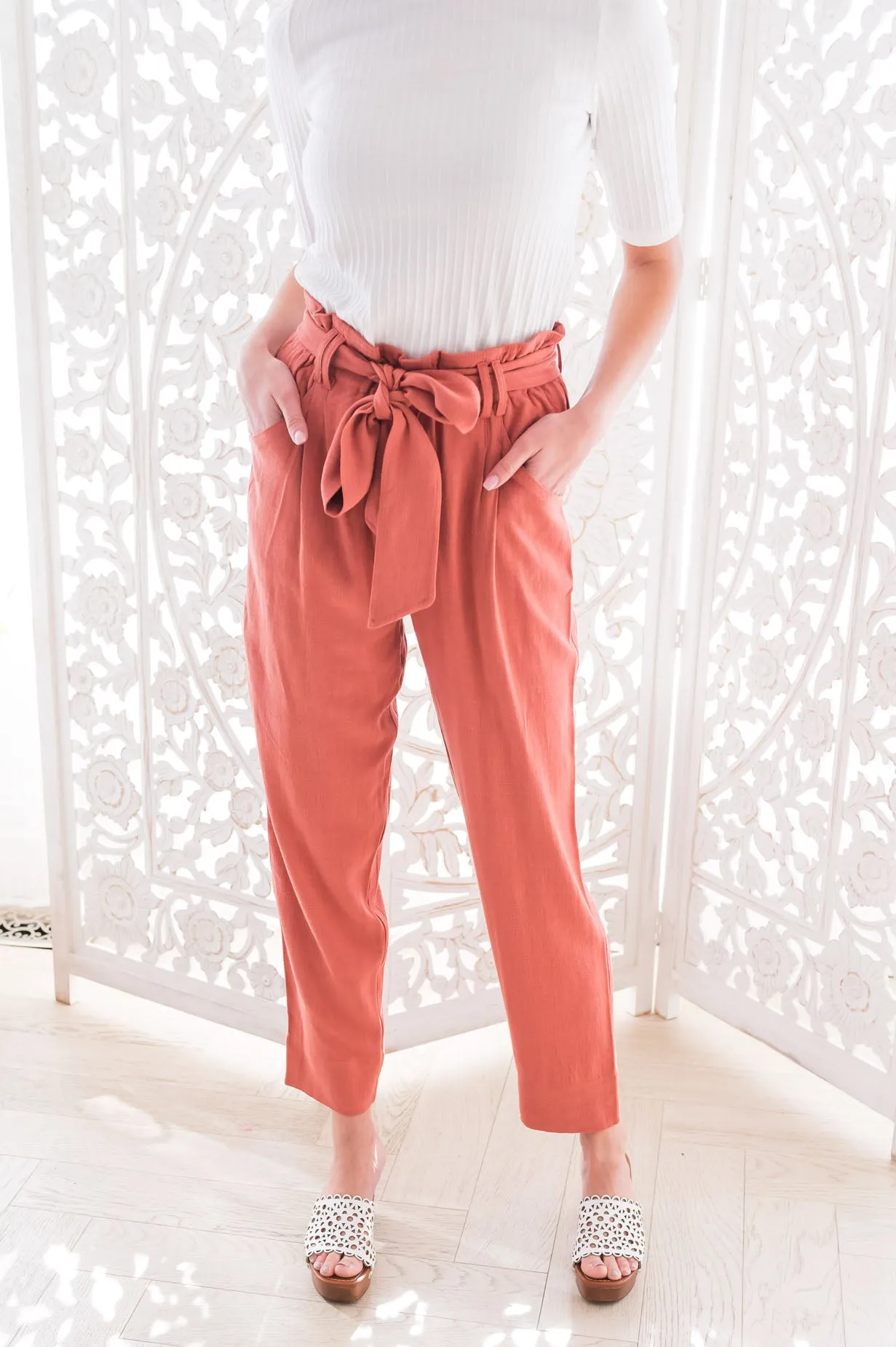 Bold Beauty Modest Paperbag Pants