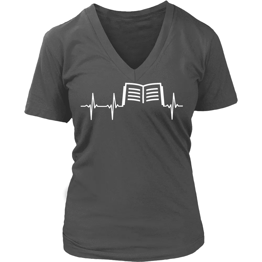 Book heart beat - V-neck