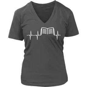 Book heart beat - V-neck