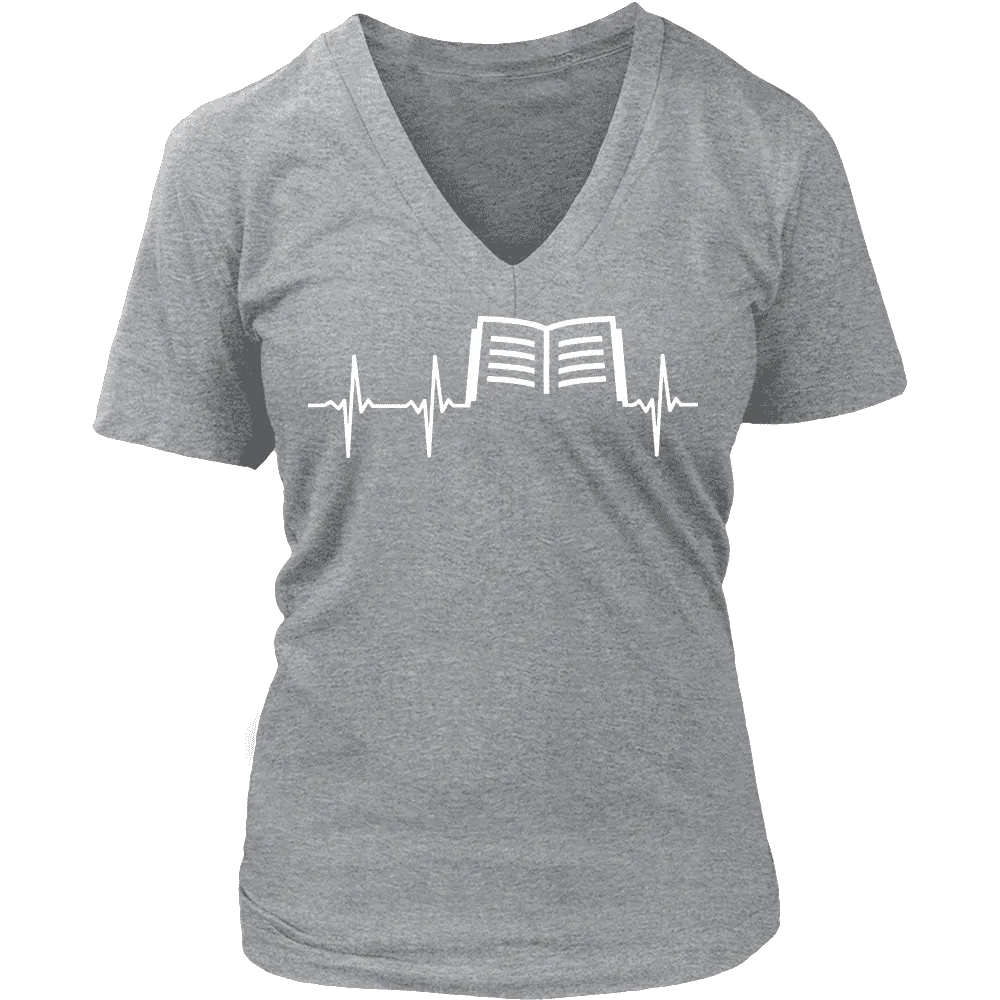 Book heart beat - V-neck