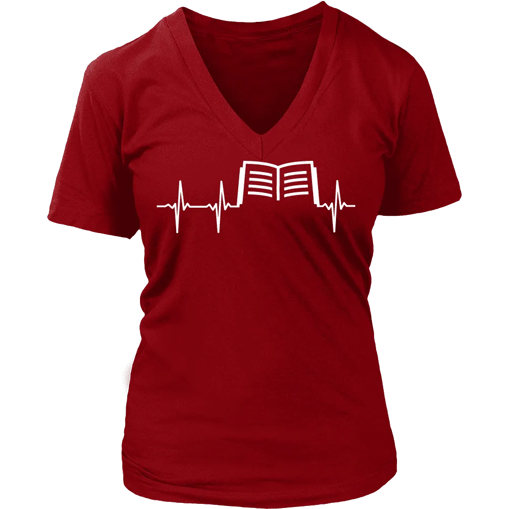 Book heart beat - V-neck