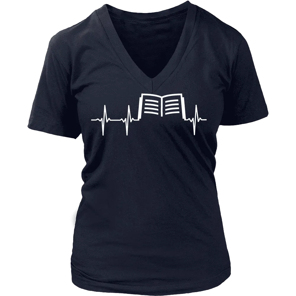 Book heart beat - V-neck