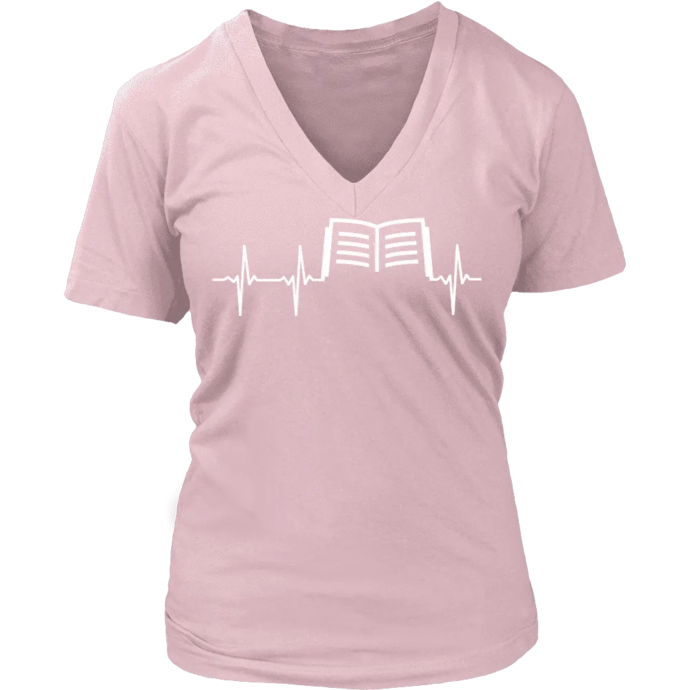 Book heart beat - V-neck