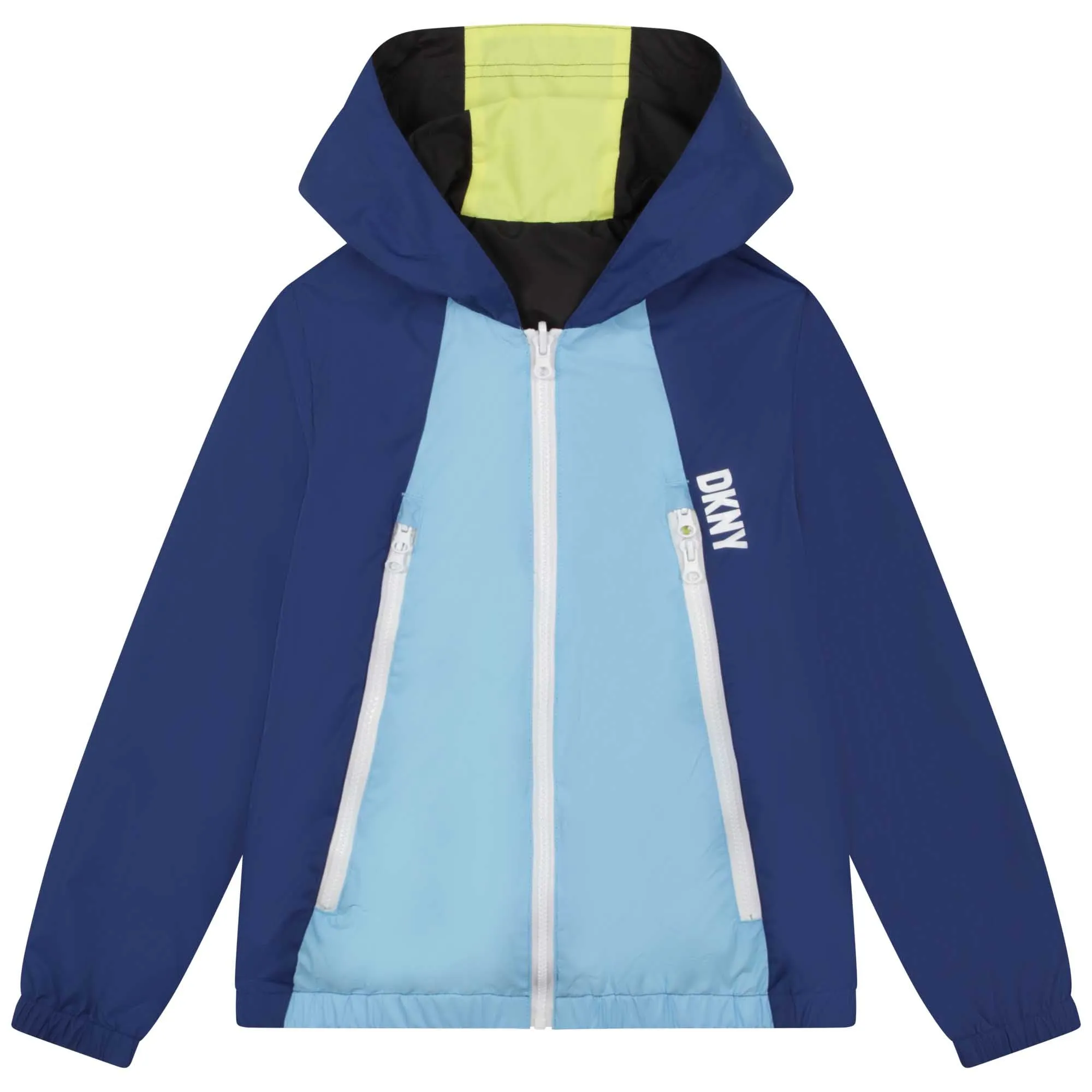 Boys Black & Blue Reversible Zip Up Jacket