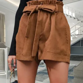 “Bring on the Rain” Paperbag Waist Shorts