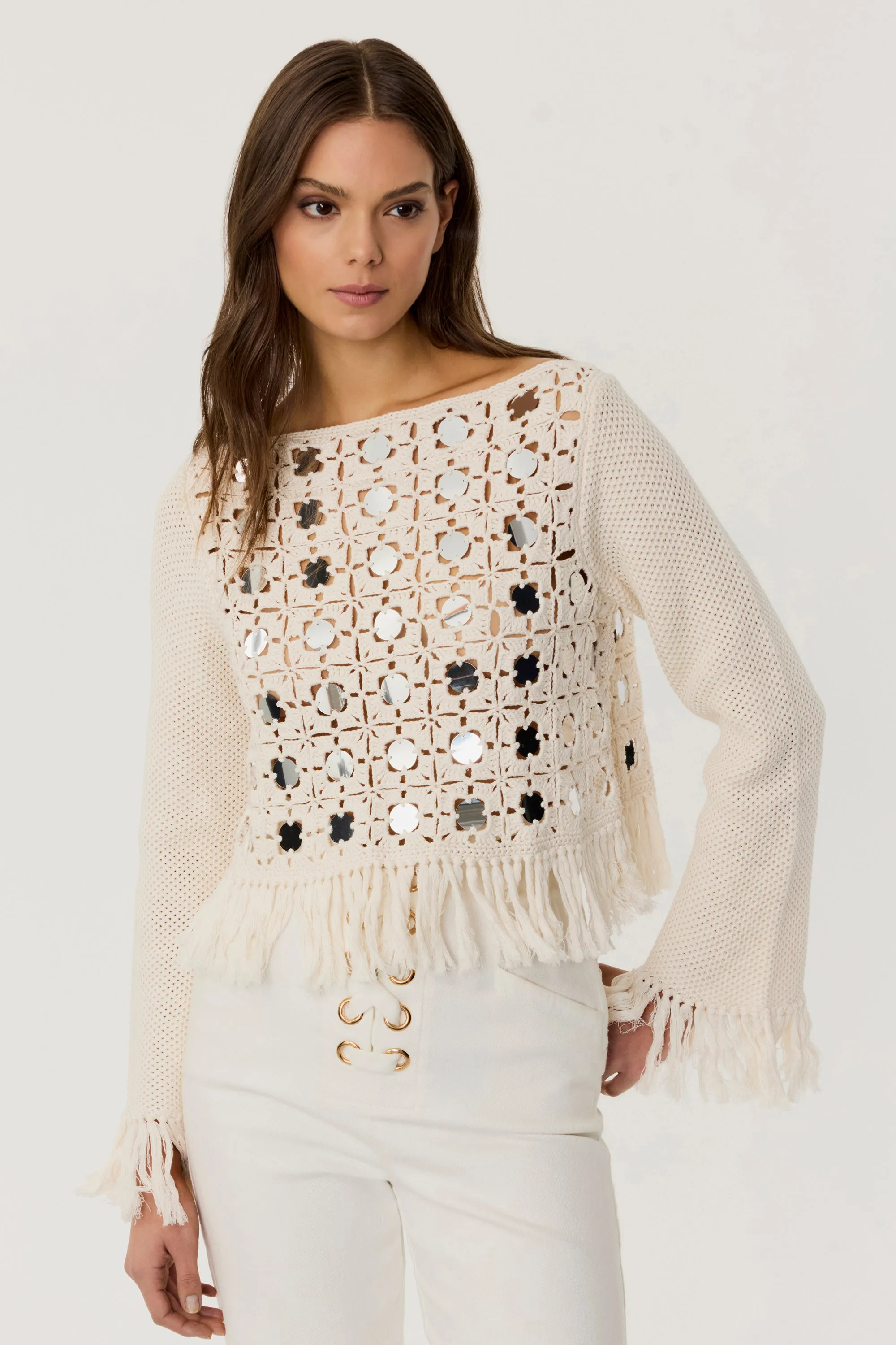 Camila Crochet Mirror Top