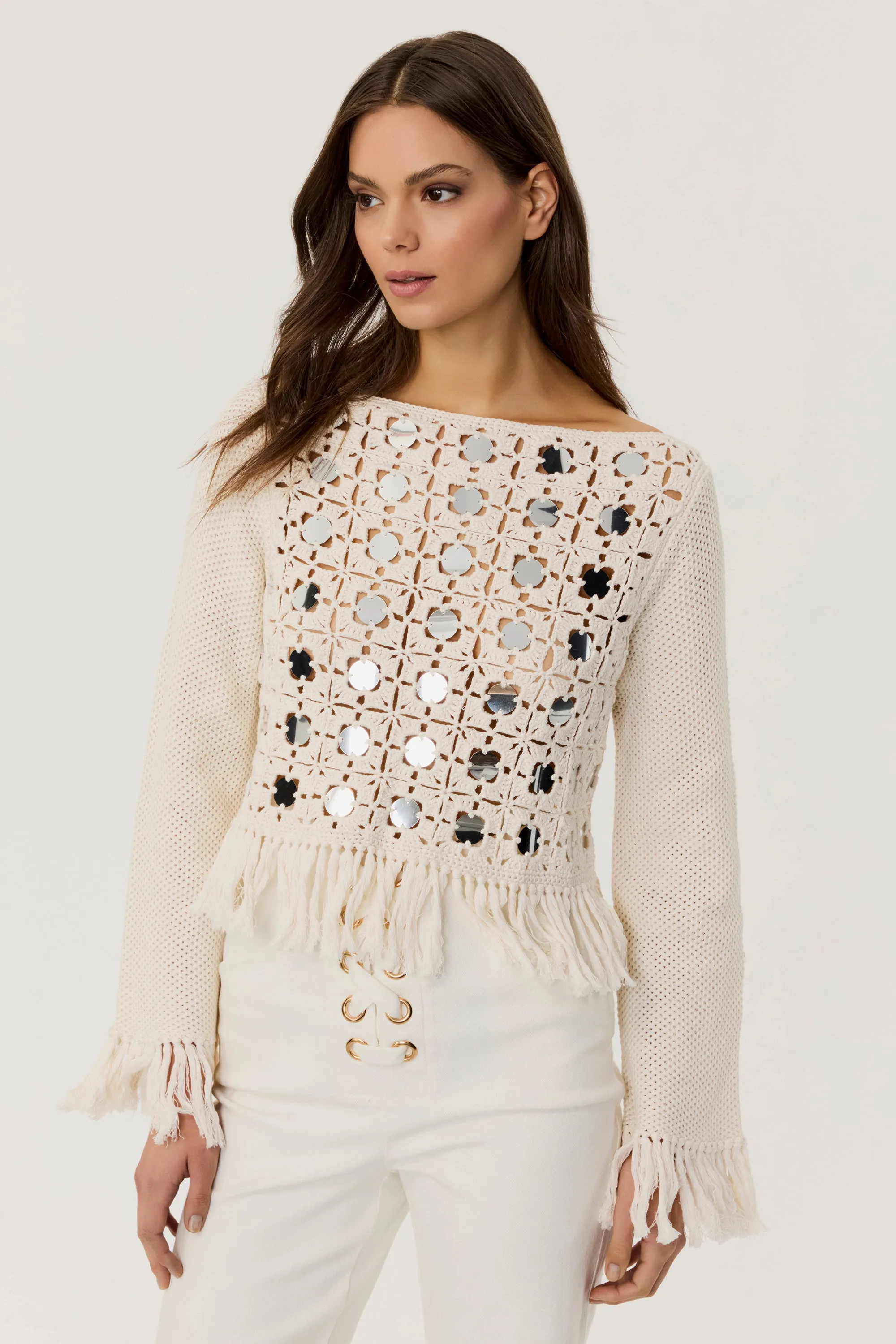 Camila Crochet Mirror Top