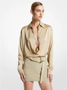 Charmeuse Boyfriend Shirt