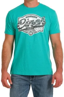 Cinch Classic Logo Tee ~ Turq/Green