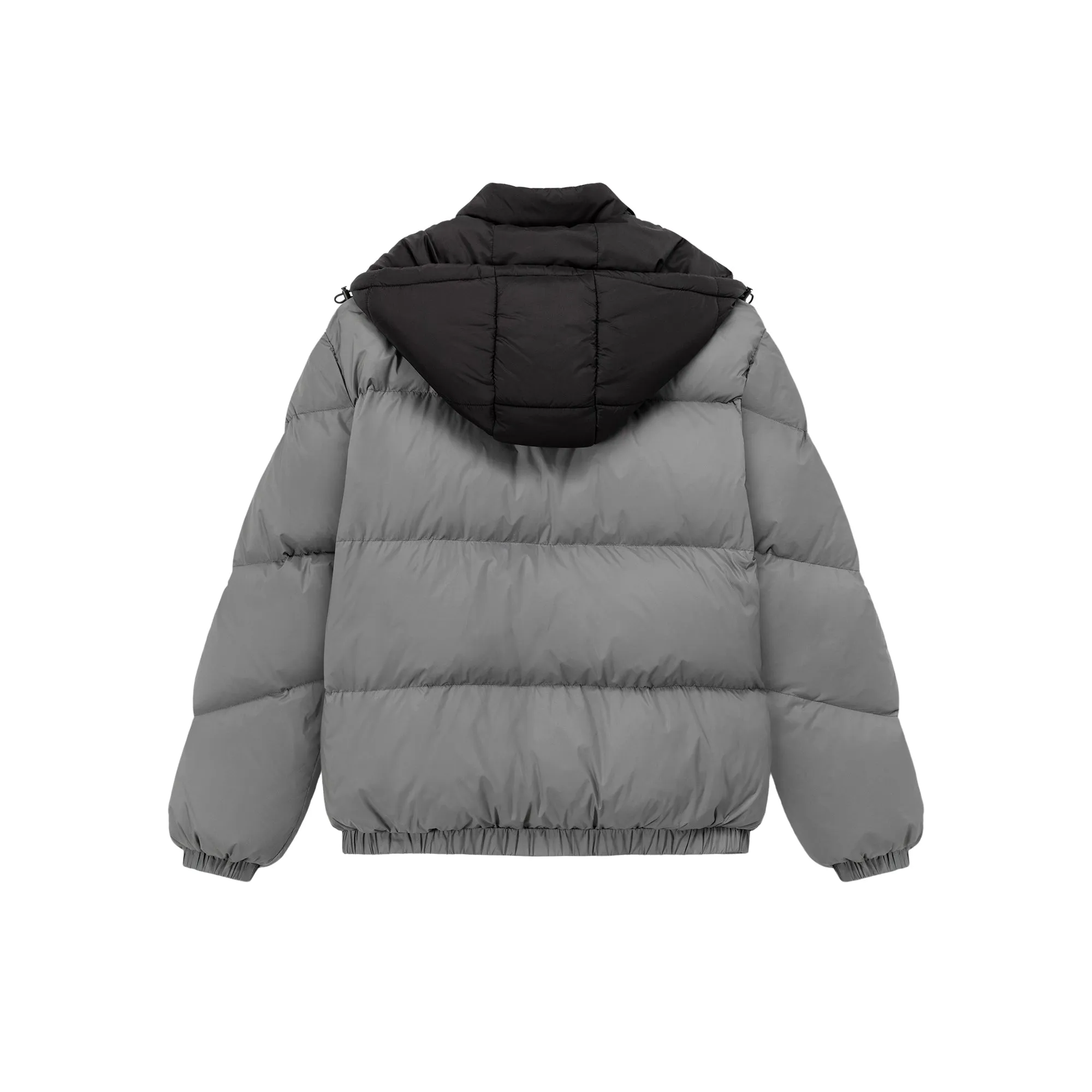 Color Matching Hooded Padded Jacket