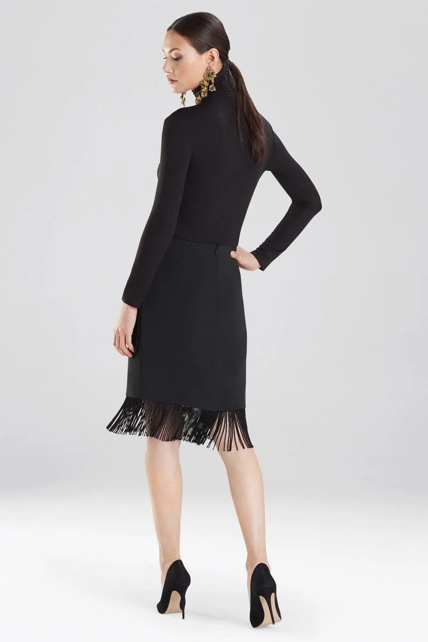 Crepe Fringe Skirt