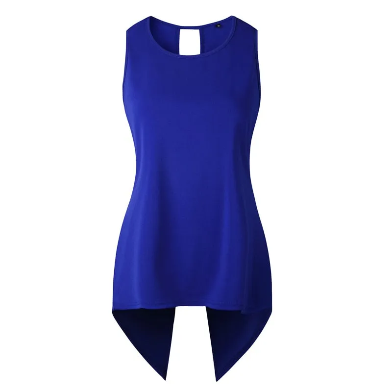 Cross-back Sleeveless Womens Tops