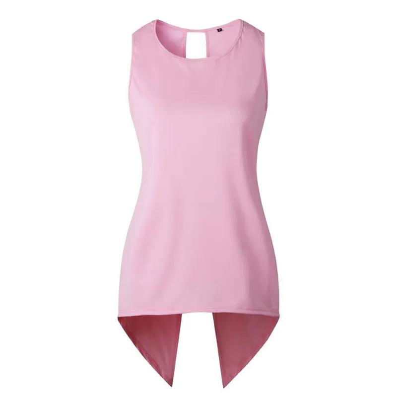 Cross-back Sleeveless Womens Tops