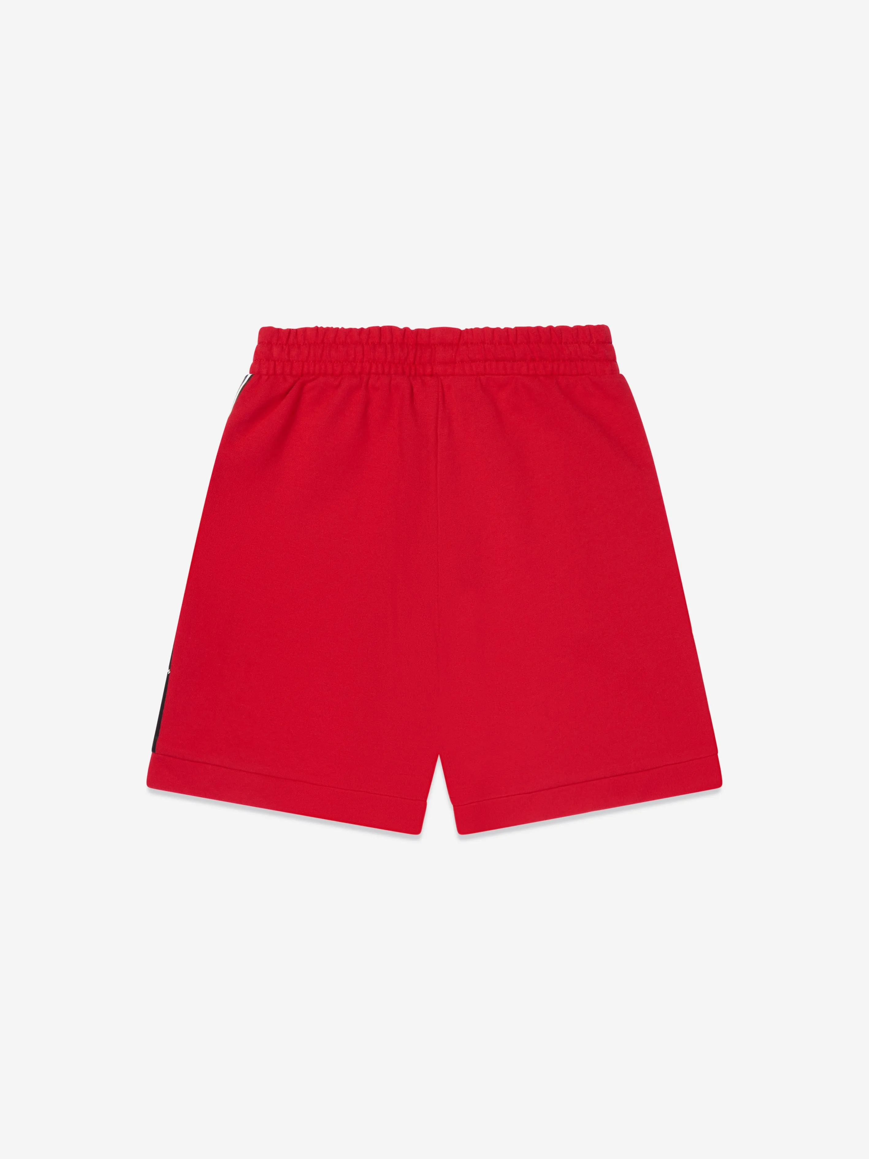 EA7 Emporio Armani Boys Train Logo Tape Bermuda Shorts in Red