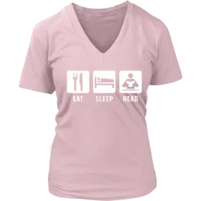 Eat, Sleep, Read V-neck