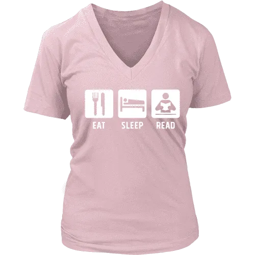 Eat, Sleep, Read V-neck