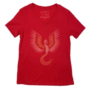 Fired Up Womens Relaxed V-neck T-shirt