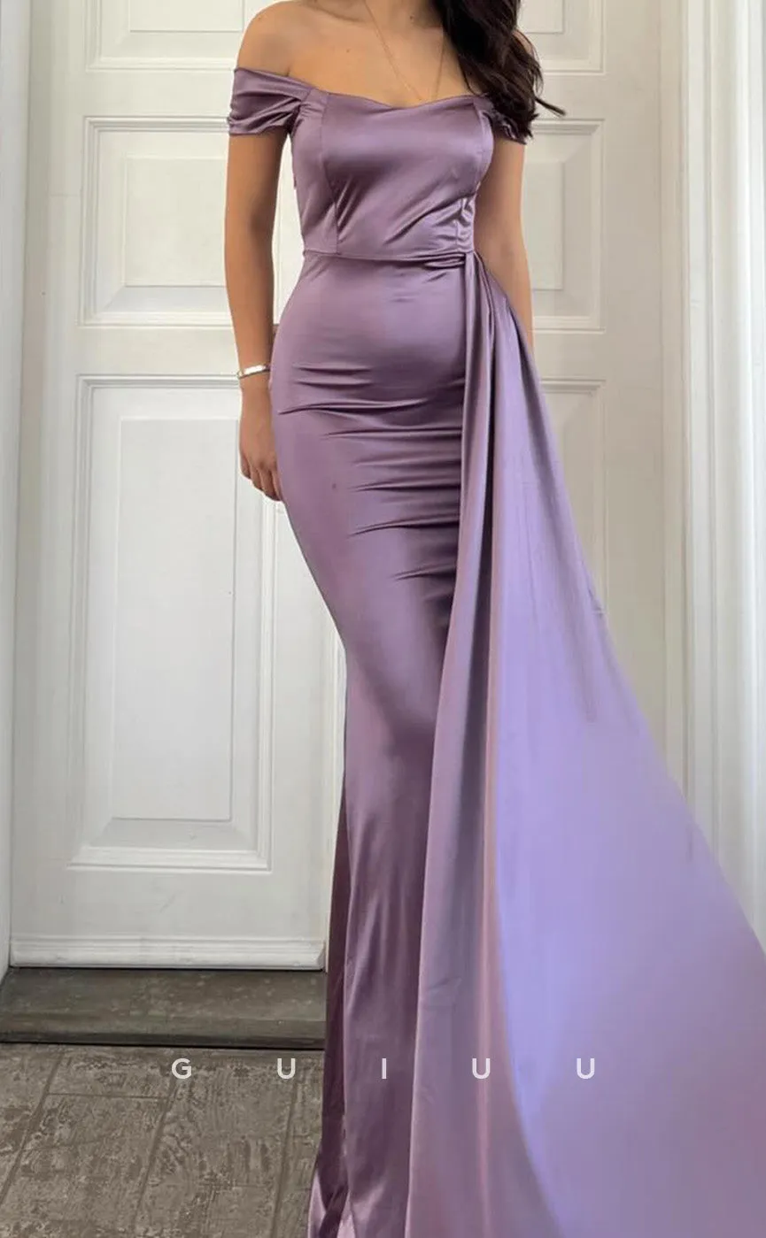 G4702 - Mermaid Off Shoulder Sleeveless Long Formal Evening Prom Gown