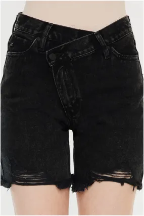 HIGH RISE CROSS OVER BERMUDA SHORTS