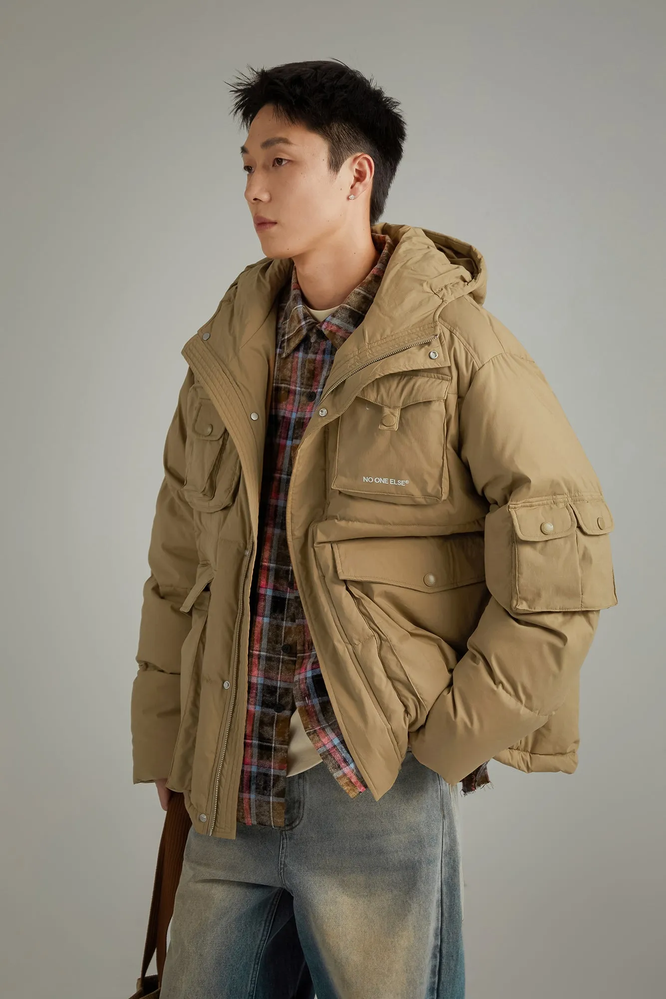 Hooded Multi-Pocket Padded Jacket