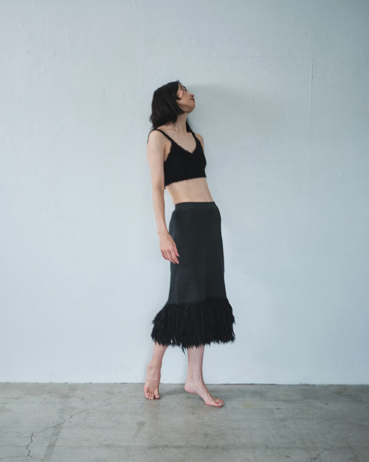 Knitted Fringe Skirt