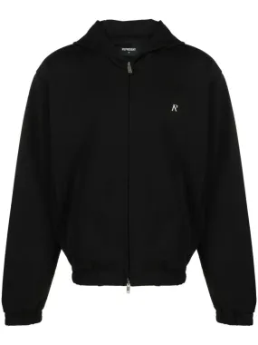 LOGO-PLAQUE HOODED JACKET