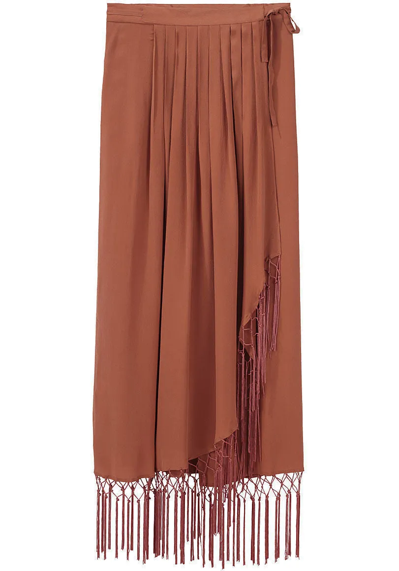 Long Fringe Skirt