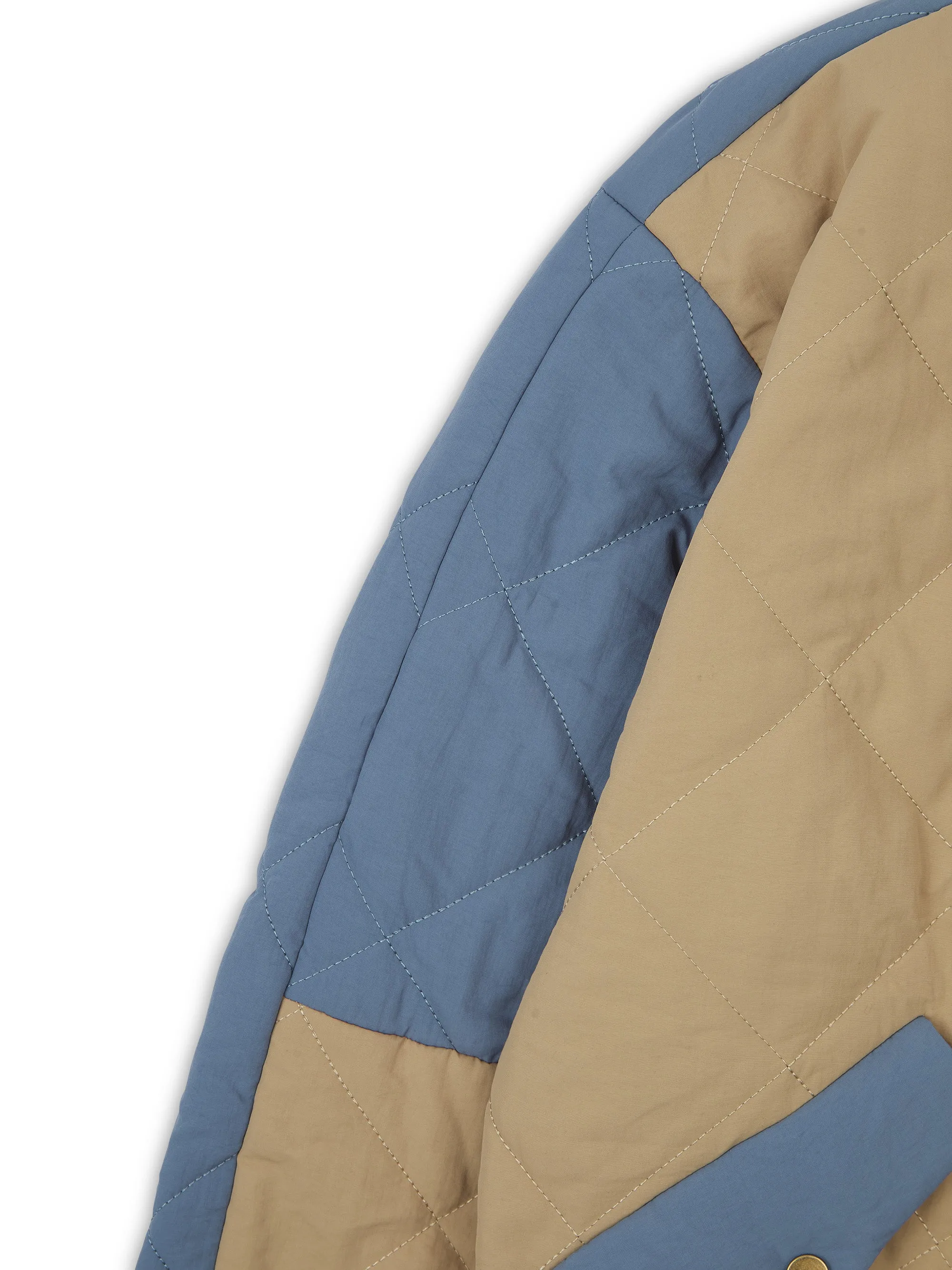 'LOUIS' COLOUR BLOCK REVERSIBLE BOMBER JACKET KHAKI