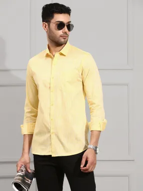 Men 100% Cotton Shirt Yellow CL2 GT14