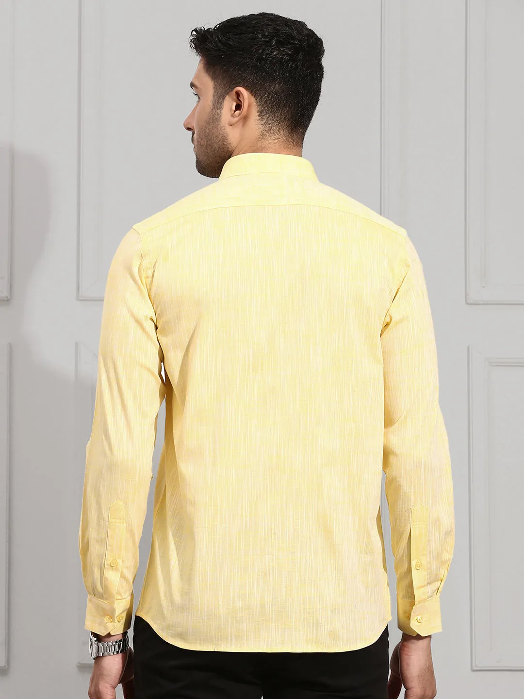 Men 100% Cotton Shirt Yellow CL2 GT14