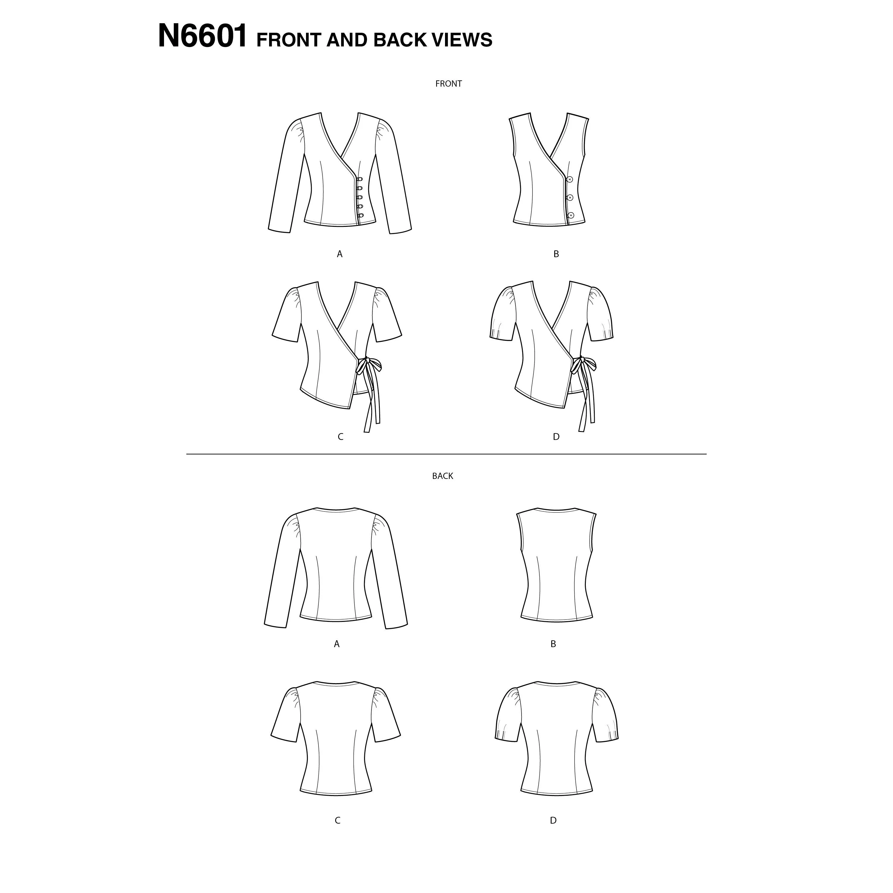 New Look Sewing Pattern 6601 Tops