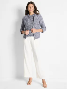 NIC ZOE Mixed Knit Sweater Jacket