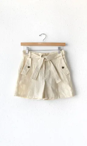 Nola Embroidered Twill Shorts