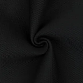 Oil Black 3D Mesh Stretch Bonded Fabric