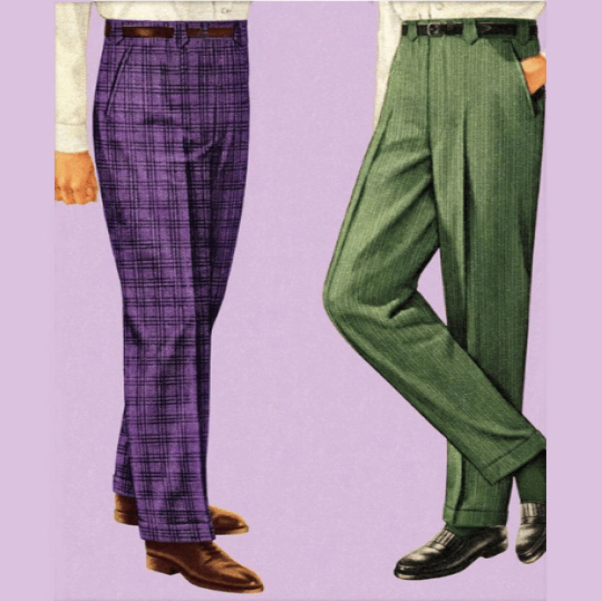 PDF - 1950s Pattern, Men's Trousers and Bermuda Shorts - Multi-sizes - Download