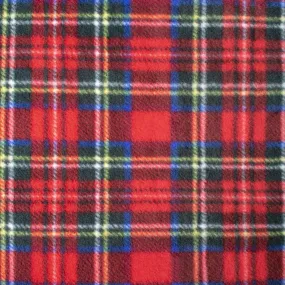 PLAID Bonded to Fleece - Stewart - Red / Yellow