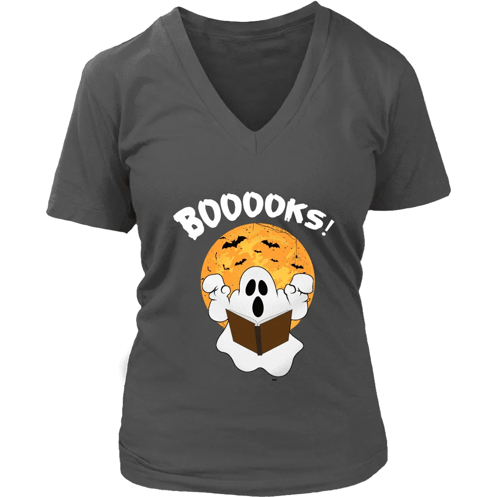 "BOOOOKS" V-neck Tshirt