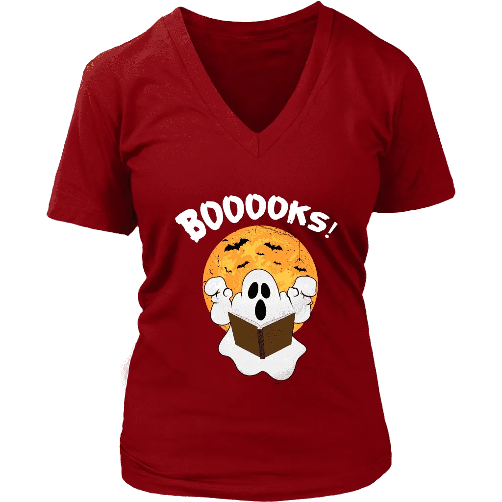 "BOOOOKS" V-neck Tshirt