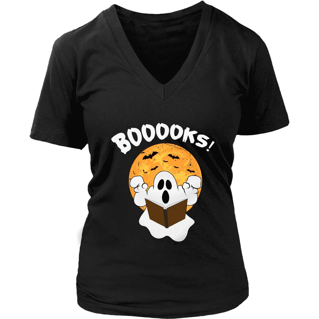 "BOOOOKS" V-neck Tshirt